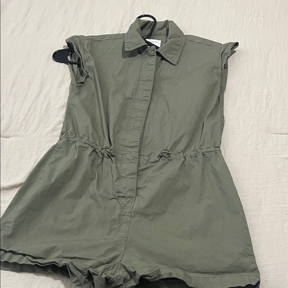 Celebrity Pink Olive Green Romper